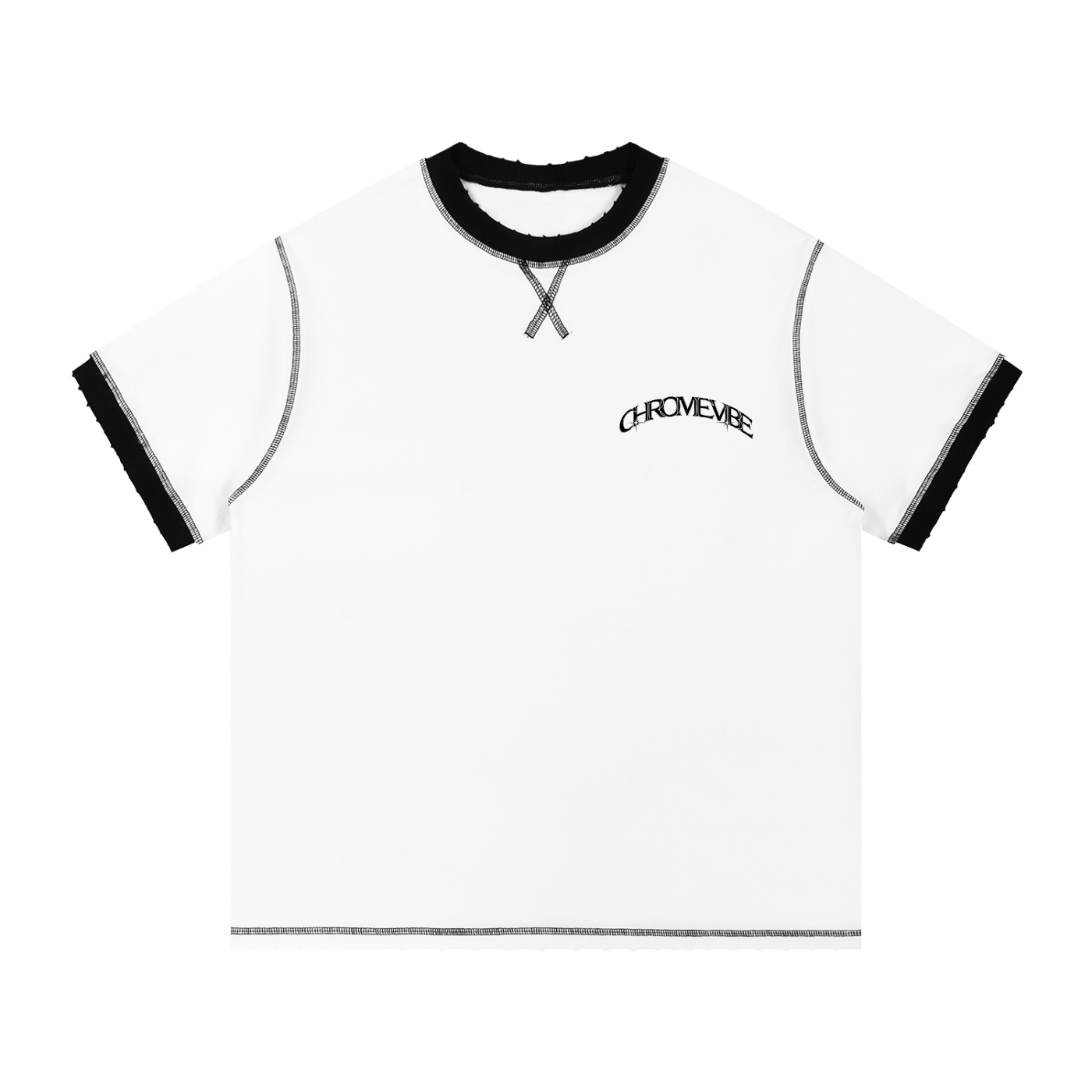 CV Contrast-Stitched T-Shirt