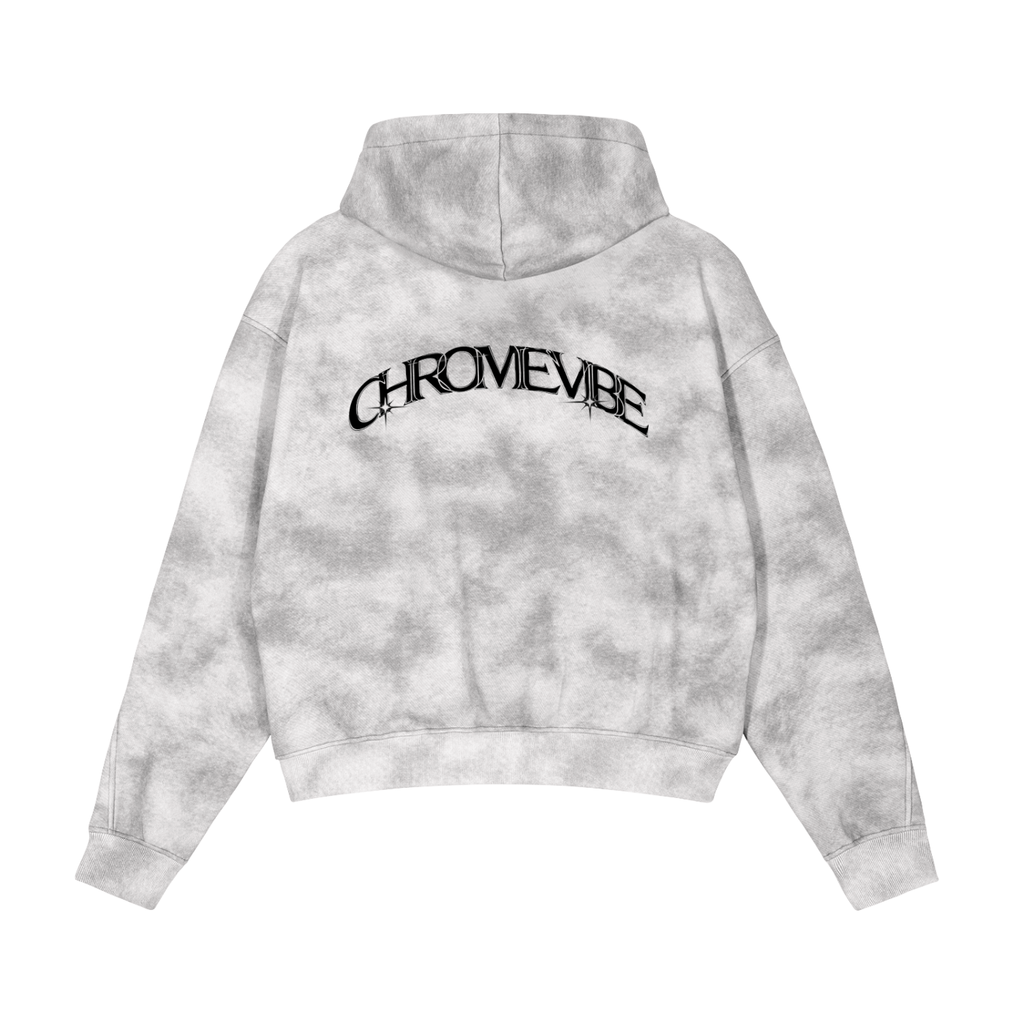 CV Dirty Washed Zip-Up Fleece Hoodie