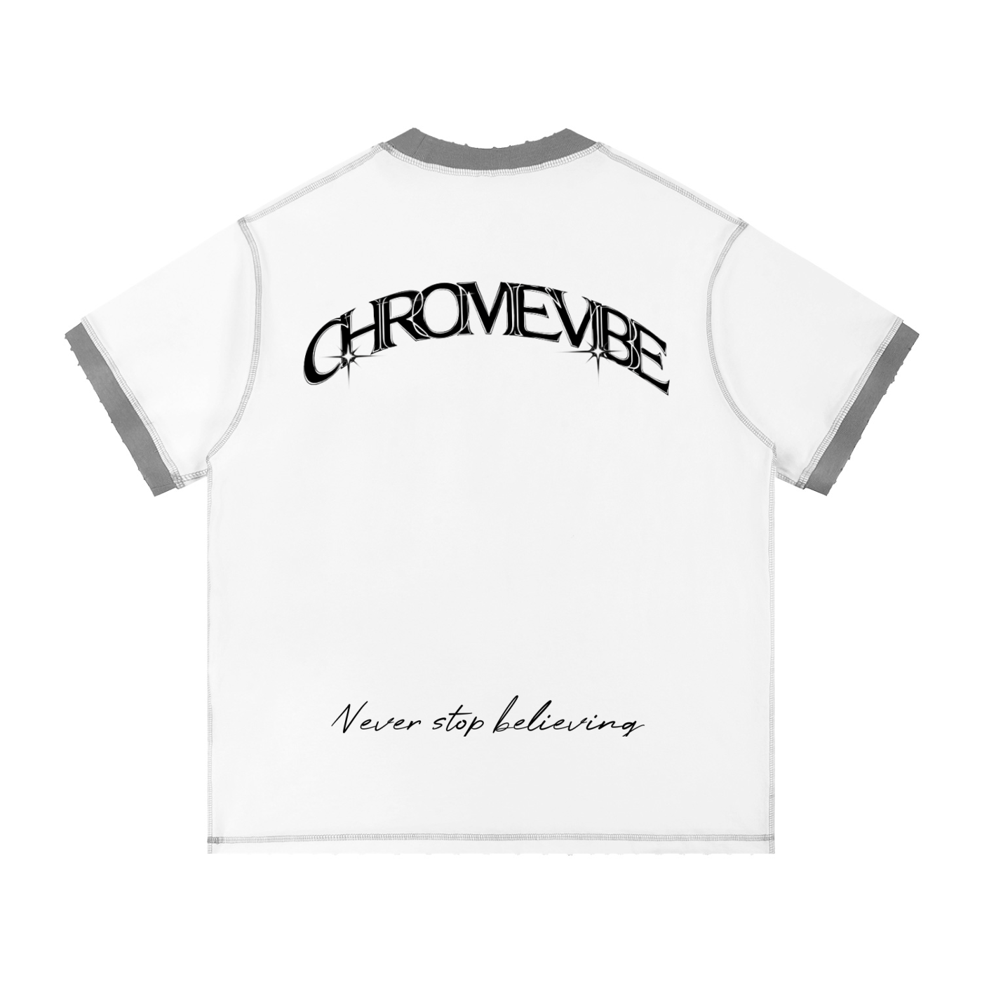 CV Contrast-Stitched T-Shirt