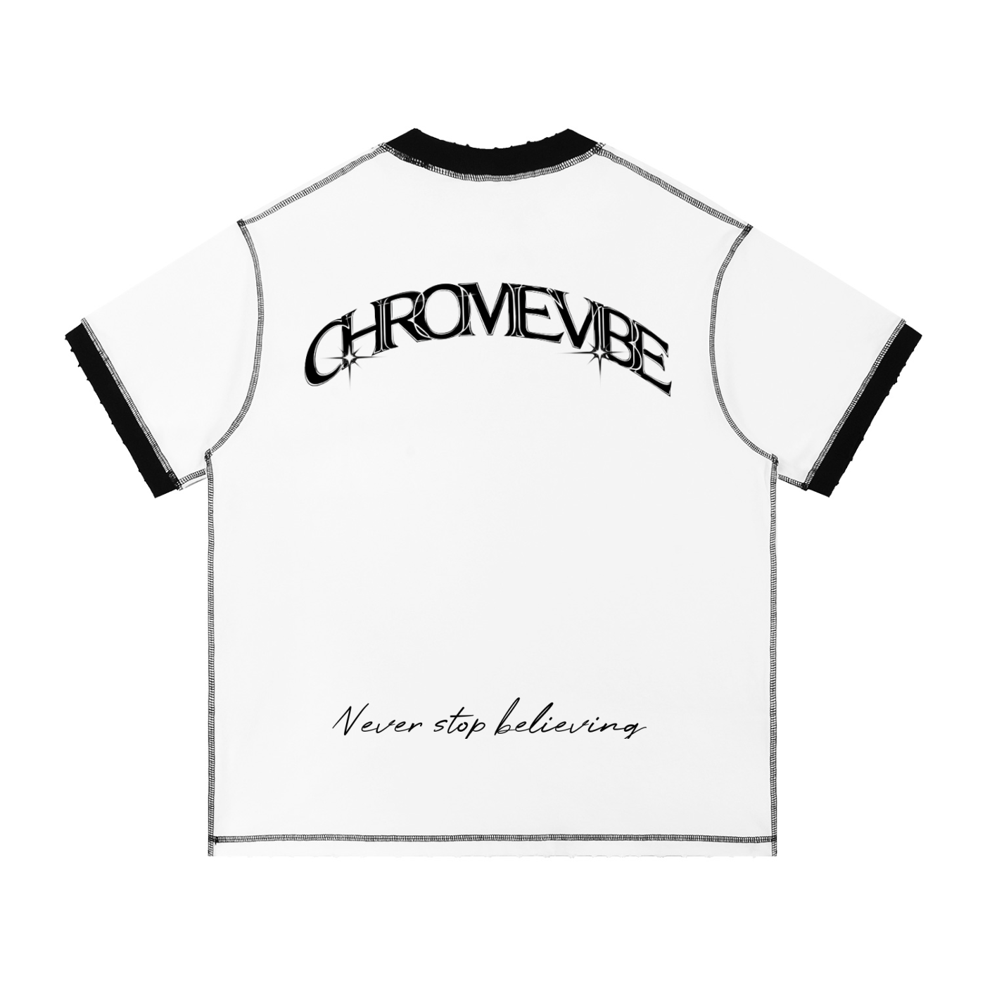 CV Contrast-Stitched T-Shirt